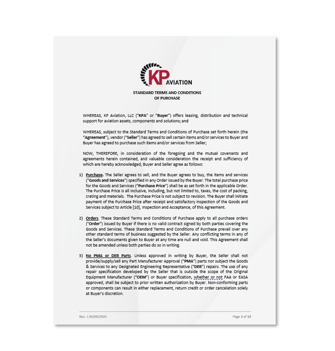 Terms & Conditions of Purchase
